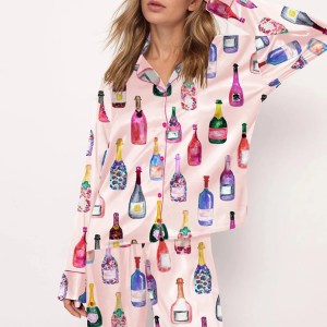 Women’s Loungewear Champagne Long Sleeve 2 Piece Set Women’s Loungewear Champagne Long Sleeve 2 Piece Set