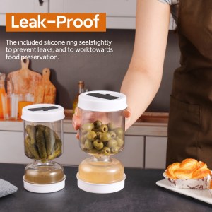 Olive & Pickle Strainer Jar | Hourglass Airtight Storage Container Olive & Pickle Strainer Jar | Hourglass Airtight Storage Container