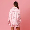Women’s Santa Print Christmas Pajama Set – Long Sleeve Top & Elastic Shorts Women’s Santa Print Christmas Pajama Set – Long Sleeve Top & Elastic Shorts