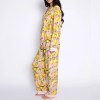Lemon Print Button-Up Loungewear Set – Long Sleeve Top & Pants Pajama Set Lemon Print Button-Up Loungewear Set – Long Sleeve Top & Pants Pajama Set