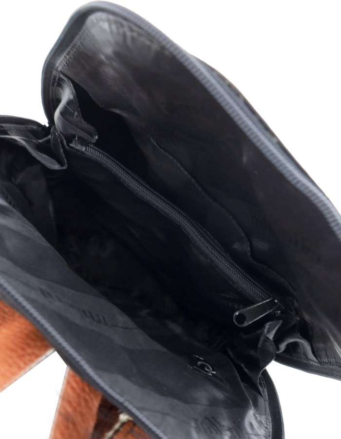 Milleni Genuine Italian Leather Soft Nappa Leather Backpack Bag Travel – Black/Cognac