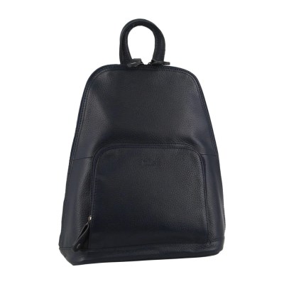 Milleni Womens Twin Zip Backpack Nappa Italian Leather Travel Bag – Navy Milleni Womens Twin Zip Backpack Nappa Italian Leather Travel Bag – Navy