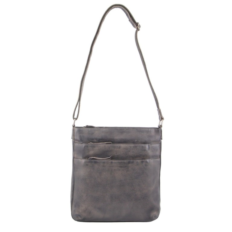 Milleni Ladies Nappa Leather Zip Closure Cross Body Bag Travel – Slate Milleni Ladies Nappa Leather Zip Closure Cross Body Bag Travel – Slate