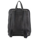Milleni Ladies Nappa Leather Bag Twin Zip Backpack w/ Zipped Pocket