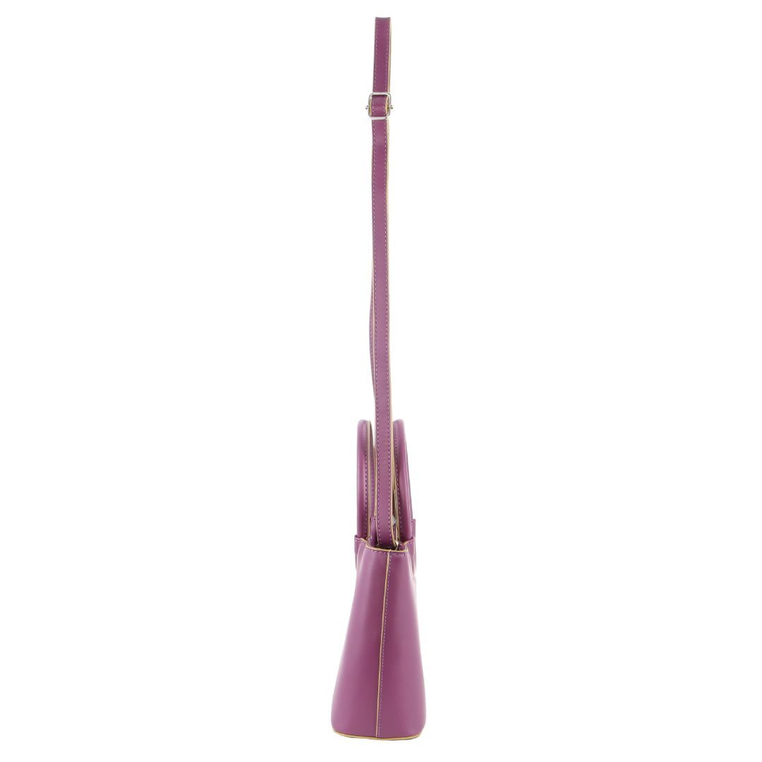 Milleni Mini Fashion Bag Tote Handbag in Plum Milleni Mini Fashion Bag Tote Handbag in Plum