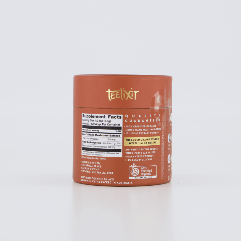 Teelixir Organic Lion’s Mane Mushroom 50g