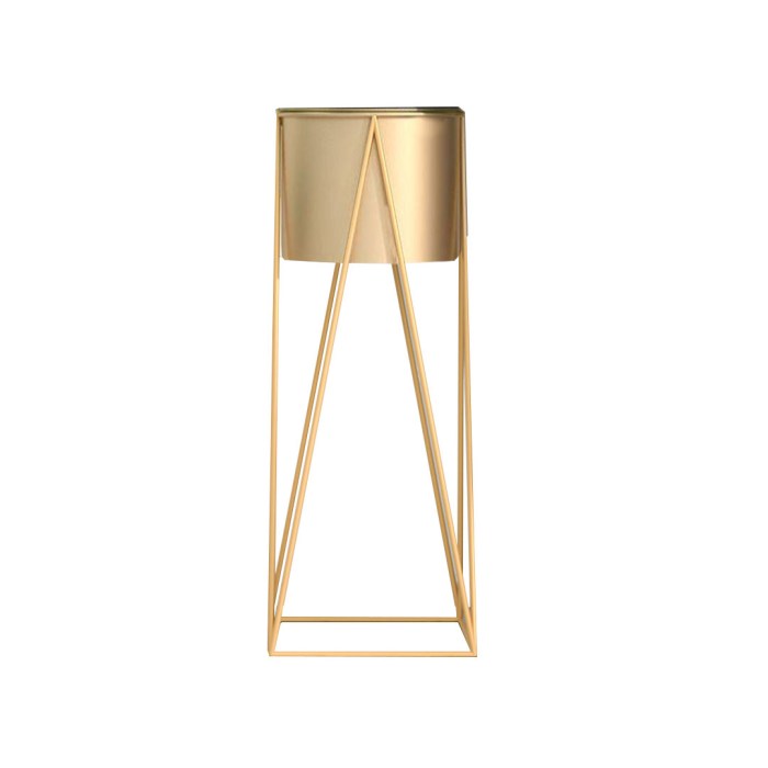 SOGA 50cm Gold Metal Plant Stand with Gold Flower Pot Holder Corner Shelving Rack Indoor Display SOGA 50cm Gold Metal Plant Stand with Gold Flower Pot Holder Corner Shelving Rack Indoor Display