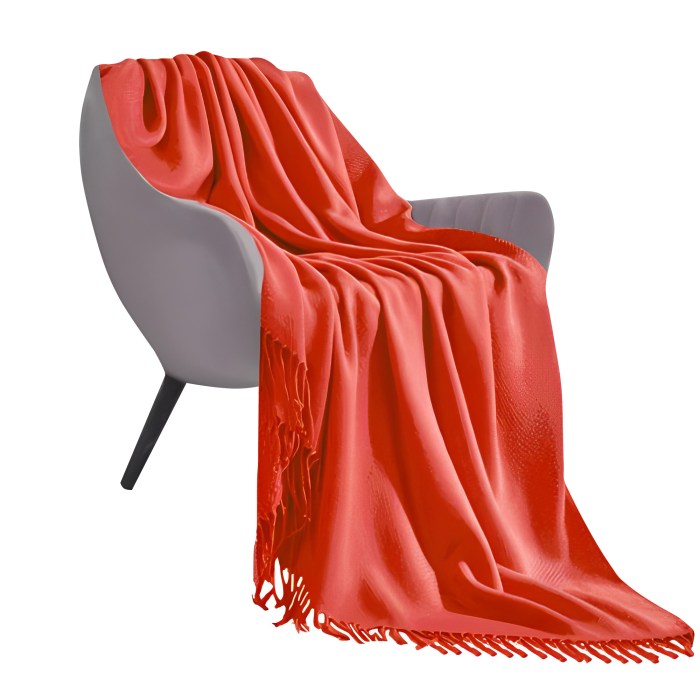 SOGA Orange Acrylic Knitted Throw Blanket Solid Fringed Warm Cozy Woven Cover Couch Bed Sofa Home Decor SOGA Orange Acrylic Knitted Throw Blanket