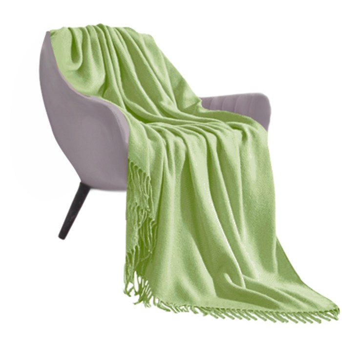 SOGA Green Acrylic Knitted Throw Blanket Solid Fringed Warm Cozy Woven Cover Couch Bed Sofa Home Decor SOGA Green Acrylic Knitted Throw Blanket