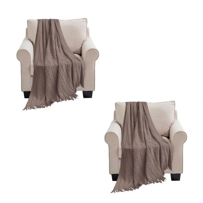 SOGA 2X Coffee Textured Knitted Throw Blanket Warm Cozy Woven Cover Couch Bed Sofa Home Decor with Tassels SOGA 2X Coffee Textured Knitted Throw Blanket