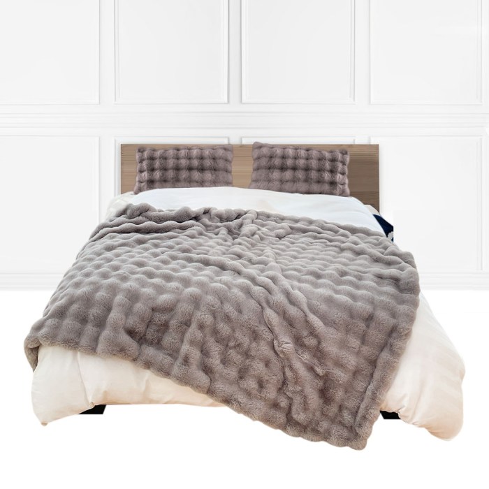 SOGA 200cm Grey Fur Fuzzy Super Soft and Cozy Fluffy Throw Blanket SOGA 200cm Grey Fur Fuzzy Super Soft and Cozy Fluffy Throw Blanket