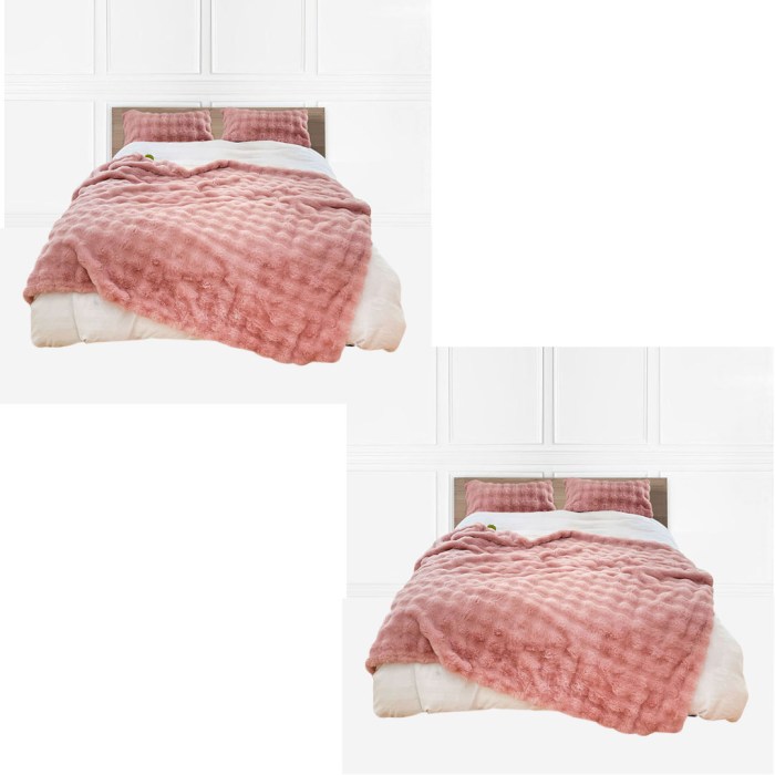 SOGA 2X 200cm Pink Fur Fuzzy Super Soft and Cozy Fluffy Throw Blanket SOGA 2X 200cm Pink Fur Fuzzy Super Soft and Cozy Fluffy Throw Blanket