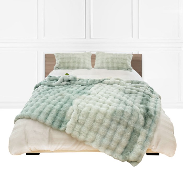 SOGA 200cm Light Green Fuzzy Super Soft and Cozy Fluffy Throw Blanket SOGA 200cm Light Green Fuzzy Super Soft and Cozy Fluffy Throw Blanket