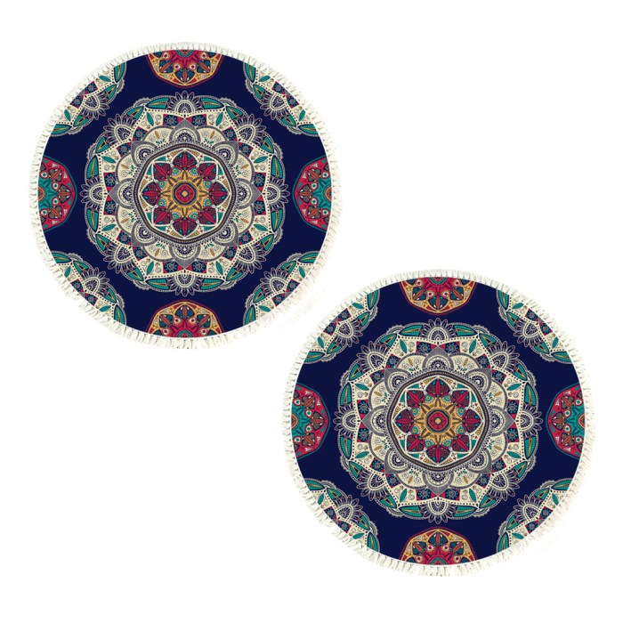 SOGA 2X 90cm Round Rug Bohemian Circle Area Rug