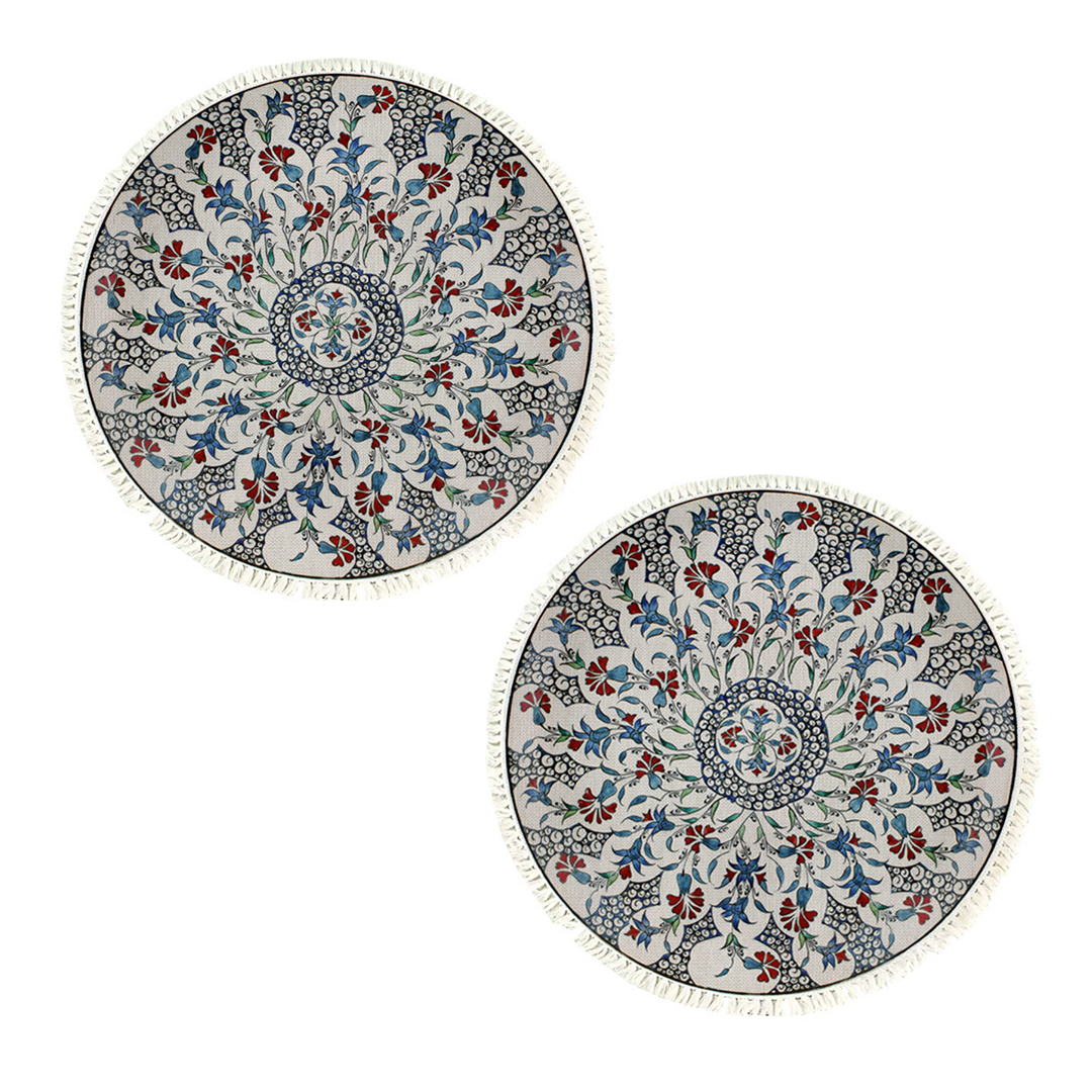 SOGA 2X 120cm Mandala Round Area Thick Anti-slip Doormat