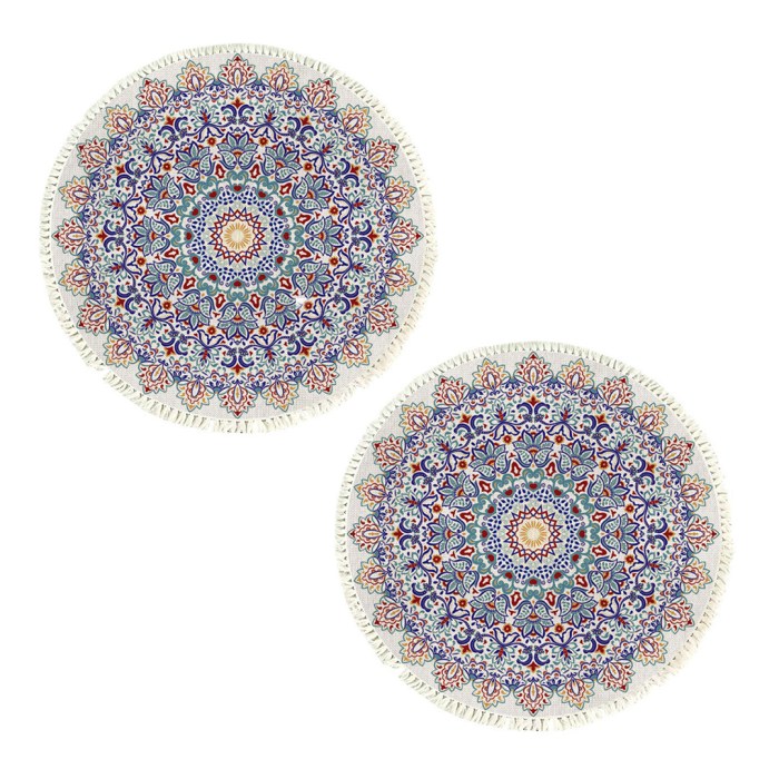 SOGA 2X 120cm Mandala Area Rug for Living Room Lounge, Bedroom, Anti-slip Doormat, Home Decor SOGA 2X 120cm Mandala Area Rug for Living Room