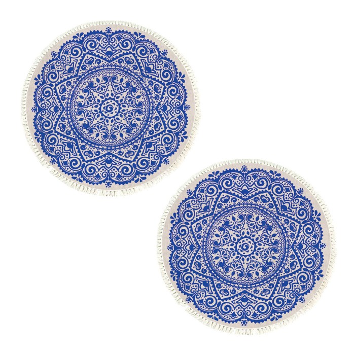 SOGA 2X 120cm Mandala Round Tapestry Area Rug for Living Room