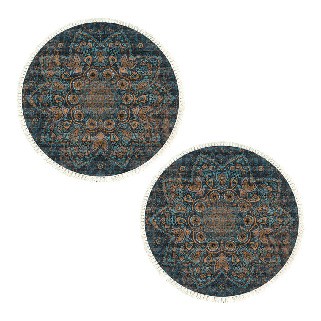 SOGA 2X 120cm Mandala Pattern Circle Area Rugs for Living Room Lounge, Anti-slip Doormat, Home Decor SOGA 2X 120cm Mandala Pattern Circle Area Rugs for Living Room Lounge, Anti-slip Doormat, Home Decor