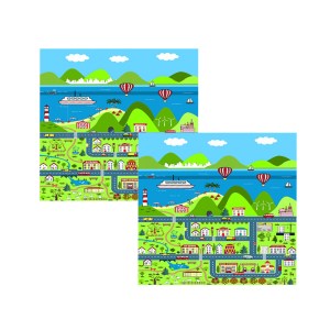 SOGA 2X 120cm Kids Rug Street Map Play Mat