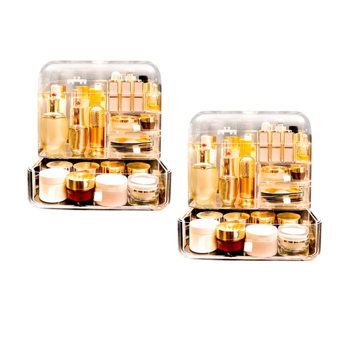 SOGA 2X Transparent Cosmetic Storage Box