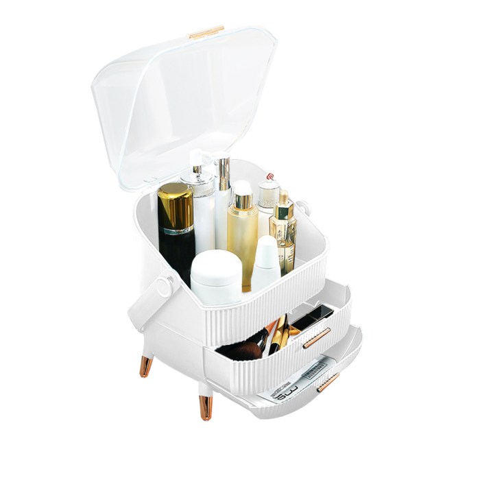 SOGA 29cm White Countertop Makeup Cosmetic Storage Organiser