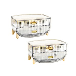 SOGA 2X 2 Tier Transparent Multifunctional Countertop