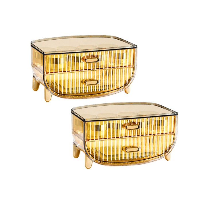 SOGA 2X 2 Tier Golden Yellow Multifunctional Countertop