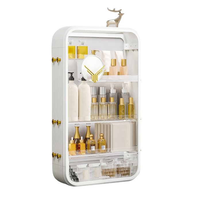 SOGA White Multi Tier Cosmetic Storage Rack Bathroom Vanity Tray Display Stand Organiser SOGA White Multi Tier Cosmetic Storage Rack