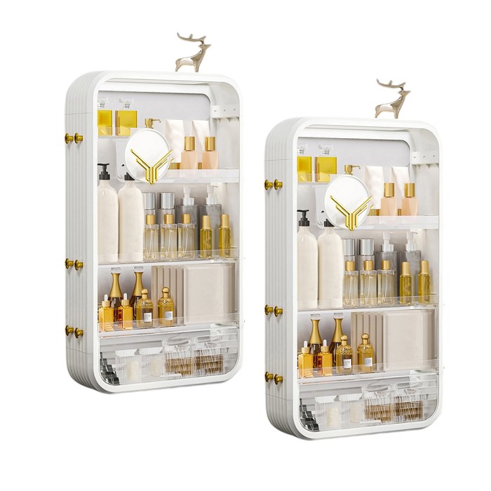 SOGA 2X White Multi Tier Cosmetic Storage Rack