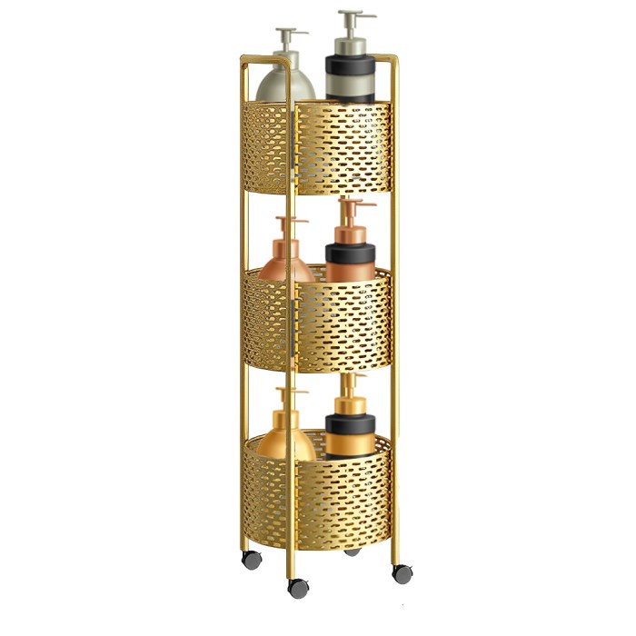 SOGA 3 Tier Bathroom Shelf Multifunctional Storage Display Rack Organiser with wheels SOGA 2X 3 Tier Bathroom Shelf Storage Display Rack Organiser