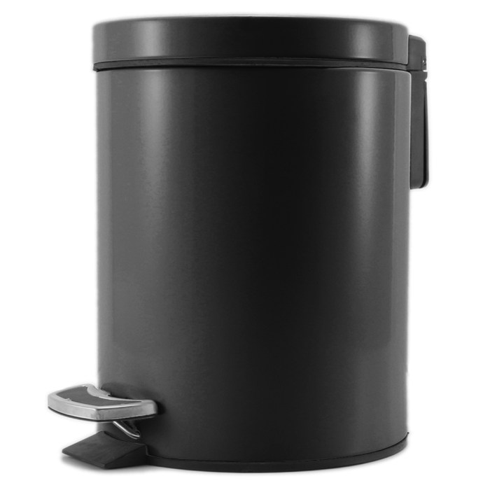 SOGA Foot Pedal Stainless Steel Rubbish Recycling Garbage Waste Trash Bin Round 12L Black SOGA Foot Pedal Stainless Steel Rubbish Recycling Garbage Waste Trash Bin Round 12L Black