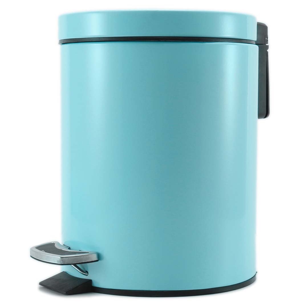 SOGA Foot Pedal Stainless Steel Rubbish Recycling Garbage Waste Trash Bin Round 7L Blue SOGA Foot Pedal Stainless Steel Rubbish Recycling Garbage Waste Trash Bin Round 7L Blue