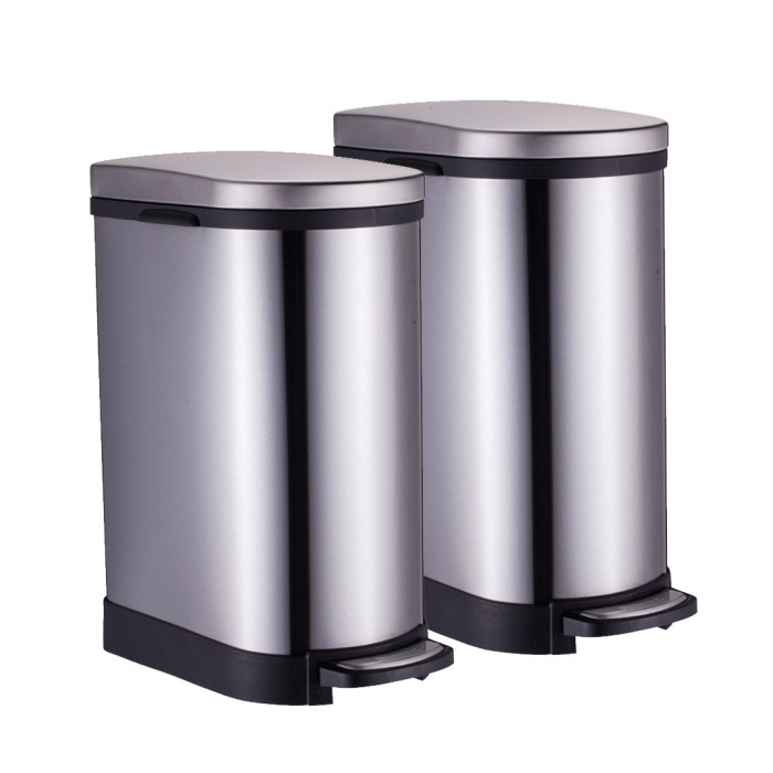 SOGA 2X Foot Pedal Stainless Steel Rubbish Recycling Garbage Waste Trash Bin 10L U SOGA 2X Foot Pedal Stainless Steel Rubbish Recycling Garbage Waste Trash Bin 10L U