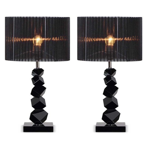 SOGA 2X 60cm Black Table Lamp with Dark Shade LED Desk Lamp SOGA 2X 60cm Black Table Lamp with Dark Shade LED Desk Lamp