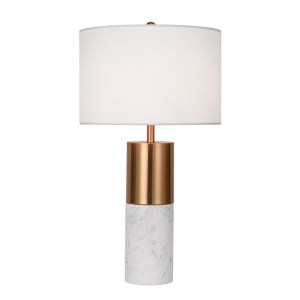 SOGA 60cm White Marble Bedside Modern Desk Table Lamp