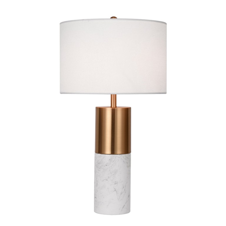 SOGA 60cm White Marble Bedside Modern Desk Table Lamp