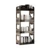 SOGA 38x24cm Black 3 Tier Bookshelf & Cosmetic Storage Organizer Trolley Rack SOGA 38x24cm Black 3 Tier Bookshelf