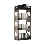 SOGA 38x24cm Black 3 Tier Bookshelf & Cosmetic Storage Organizer Trolley Rack SOGA 38x24cm Black 3 Tier Bookshelf