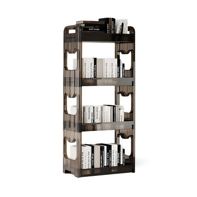 SOGA 38x24cm Black 3 Tier Bookshelf & Cosmetic Storage Organizer Trolley Rack SOGA 38x24cm Black 3 Tier Bookshelf