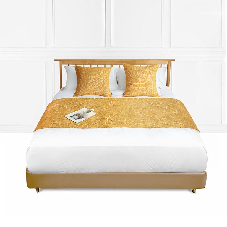 SOGA 1.8m Bed 3D Arched Bed Banner Vintage Scarf Runner Bedding Tail Pad Flag Set of 3 SOGA 1.8m Bed 3D Arched Bed Bedding Tail Pad Flag Set of 3