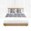 SOGA 1.5m Light Black Luxury Mottled Bed Vintage Scarf Runner Bedding Tail Pad Flag For Home Hotel Set of 3 SOGA 1.5m Light Black Bedding Tail Pad Flag For Home Hotel Set of 3