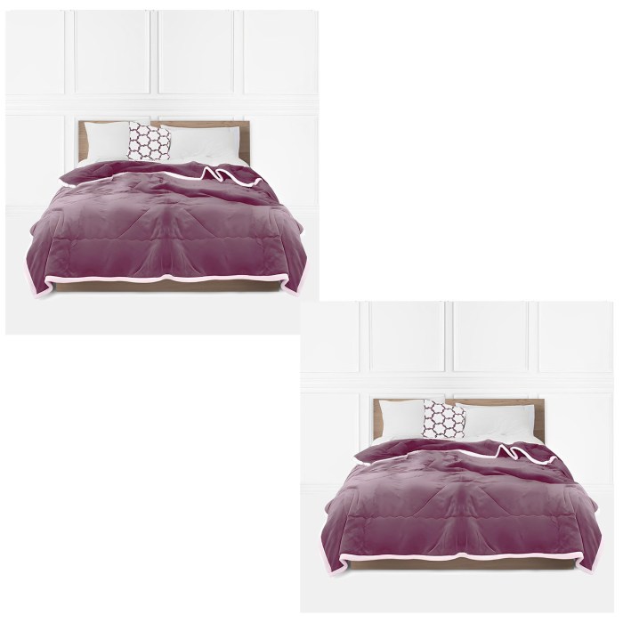 SOGA 2X Light Purple Throw Blanket Warm Cozy Double Sided Thick Flannel Coverlet Fleece Bed Sofa Comforter SOGA 2X Light Purple Throw Blanket