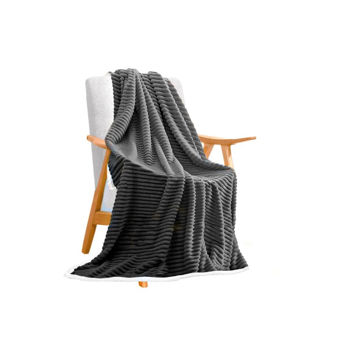 SOGA Grey Throw Blanket Warm Cozy Double Sided Thick Flannel Coverlet Fleece Bed Sofa Comforter SOGA Grey Throw Blanket