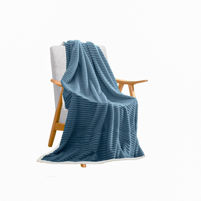 SOGA Blue Throw Blanket