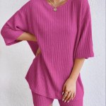 Women's Summer Relaxed Top + Skin Short Biker Shorts 5
