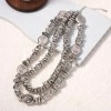 2pcs/set vintage silver acrylic chains choker necklaces perfect gift! 2pcs/set Vintage Silver Acrylic Chains Choker Necklaces Perfect Gift!