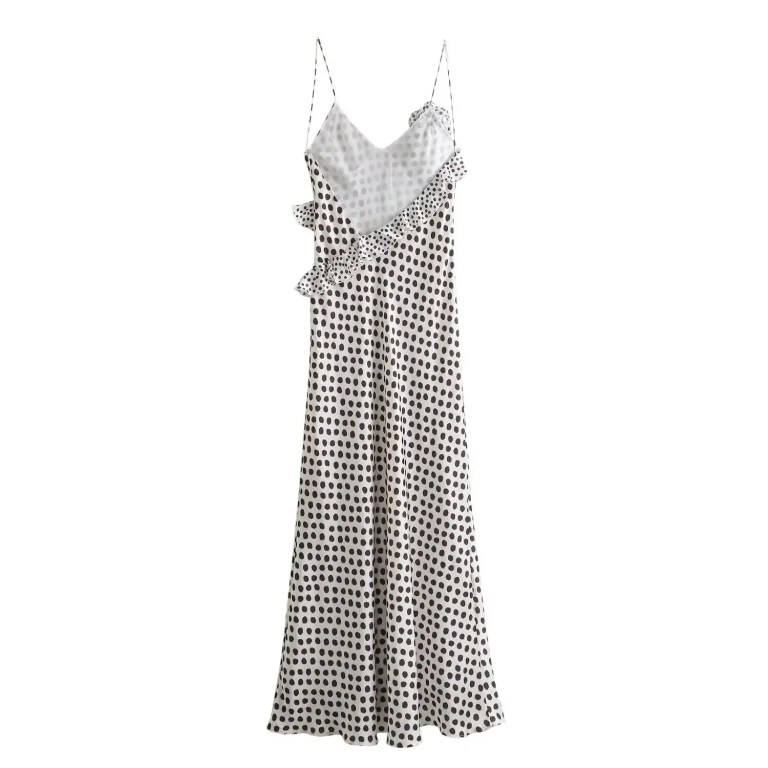 must have polka dot ruffle dress woman flower slip maxi dresses for women satin backless long dress women summer party dresses woman Must Have Polka Dot Ruffle Dress - Woman Flower Slip Maxi Dresses for Women Satin Backless Long Dress Women Summer Party Dresses Woman 1