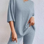 Women's Summer Relaxed Top + Skin Short Biker Shorts 3