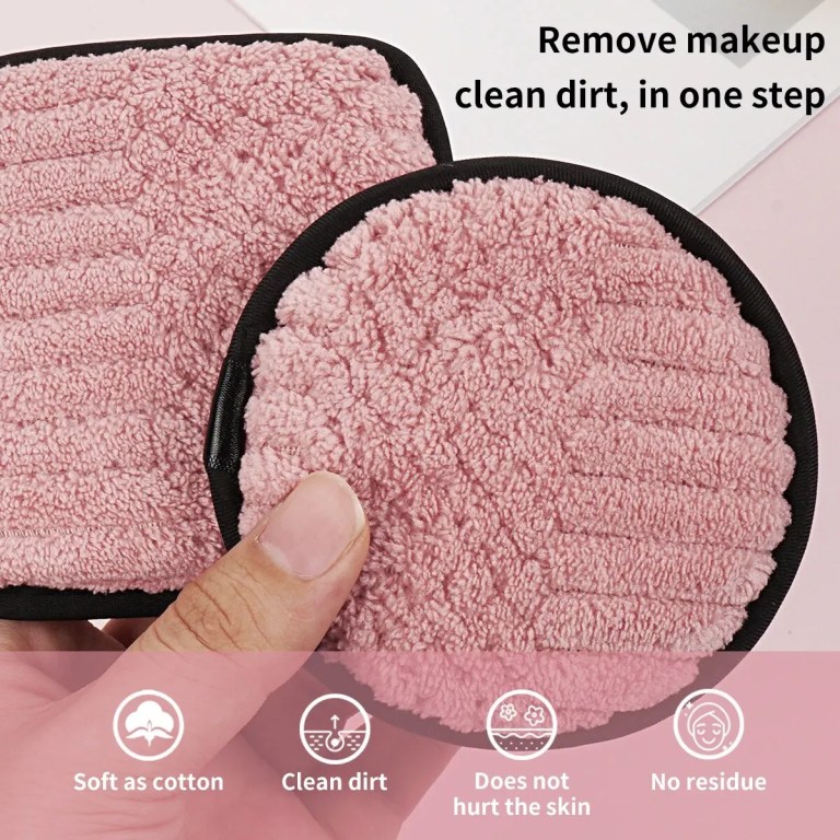 10pcs Makeup Remover Reusable Microfiber Cotton Pads 4