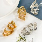 peri's vintage multi layered full ear irregular hoop earrings Peri's Vintage Multi-layered Full Ear Irregular Hoop Earrings 5